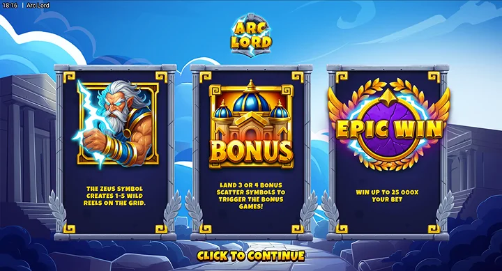 Výber režimu hry v Arc Lord